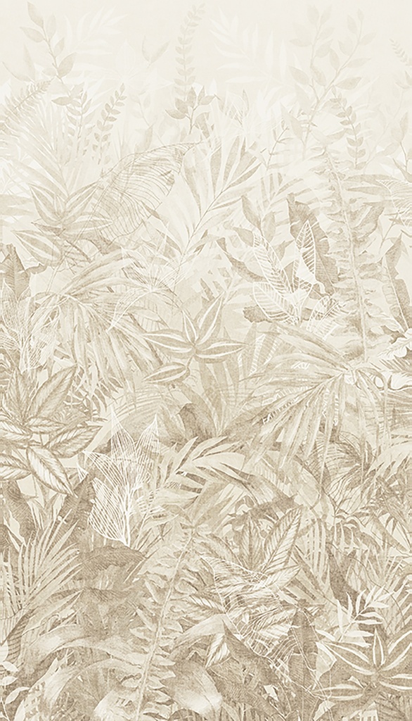 [350703] Riviera Maison - Linen Leaves Mural (Small Version) 350703