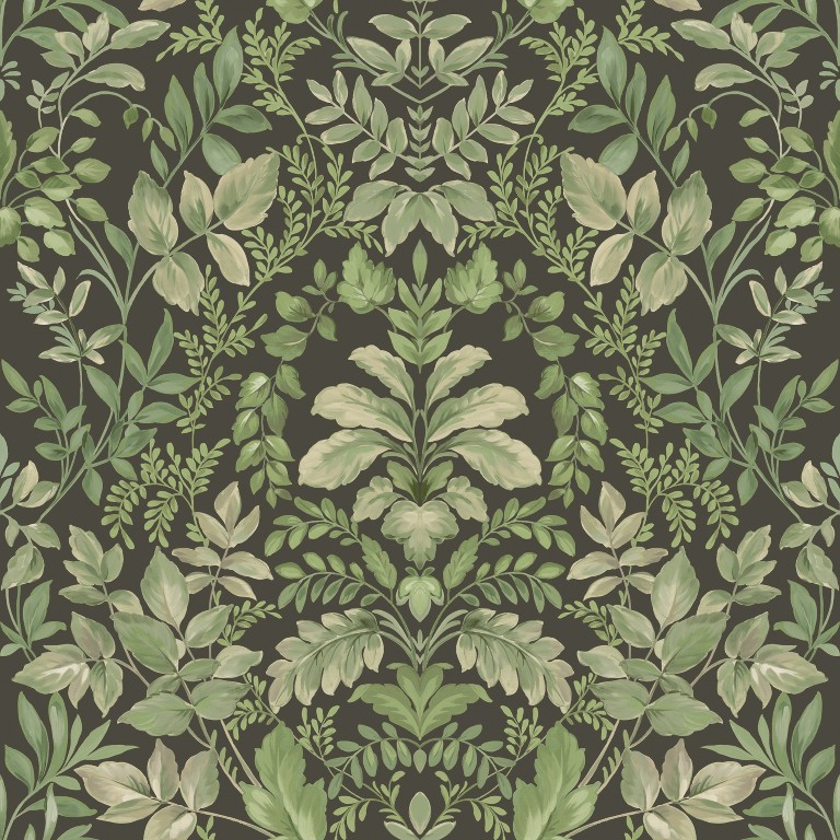 The Lost Gardens - Tavira Charcoal Green 91693