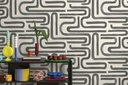 Imaginarium 3 - Brushed Geo Charcoal Cream 14233