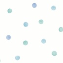 Over the Rainbow - Watercolour Polka Dots Blue / Teal 91001